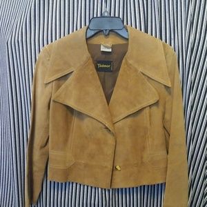 Tadmor genuine leather cropped jacket